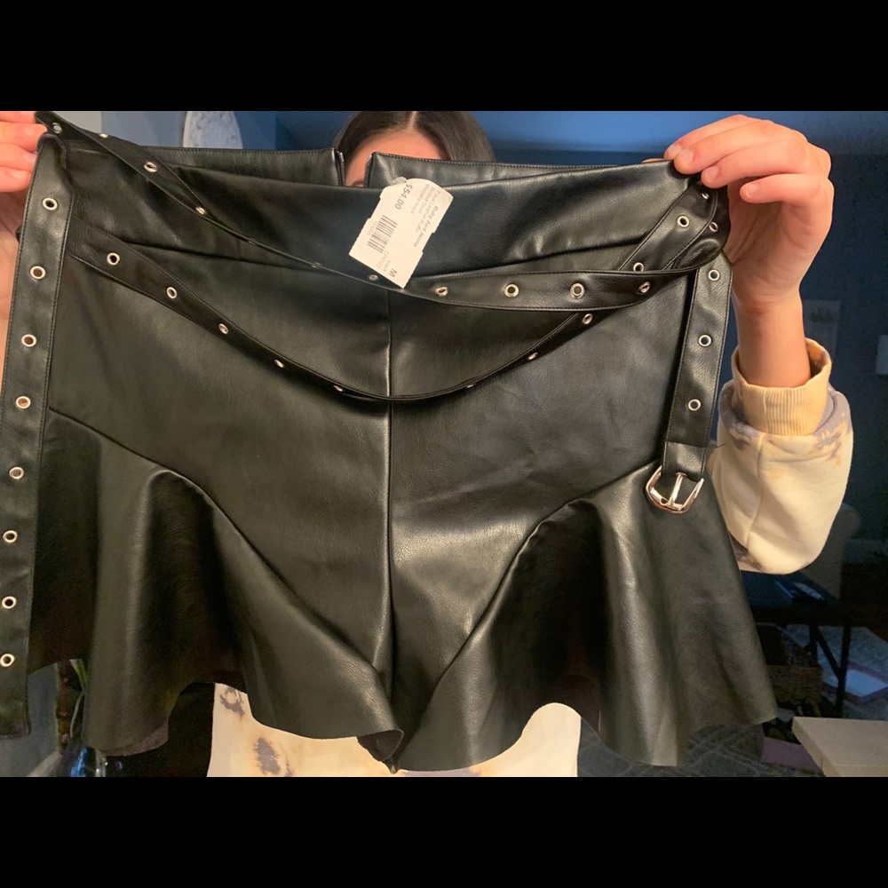 Leather Skort with tags never worn